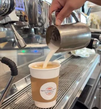 daily brew Hot Latte at 5350 The Pourhouse