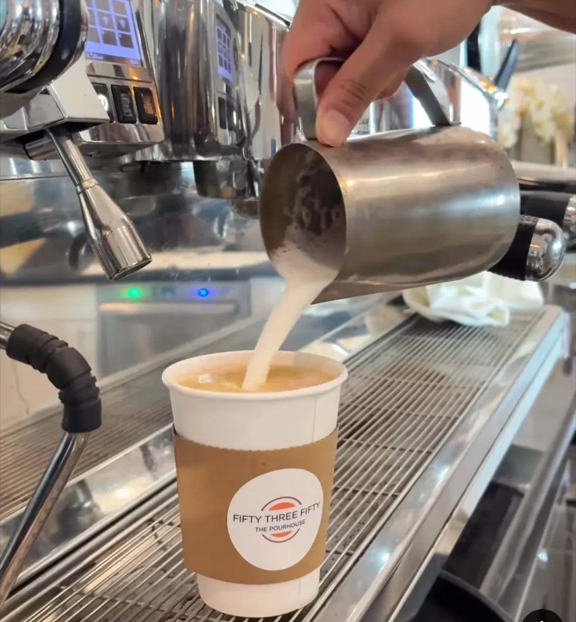 daily brew Hot Latte at 5350 The Pourhouse