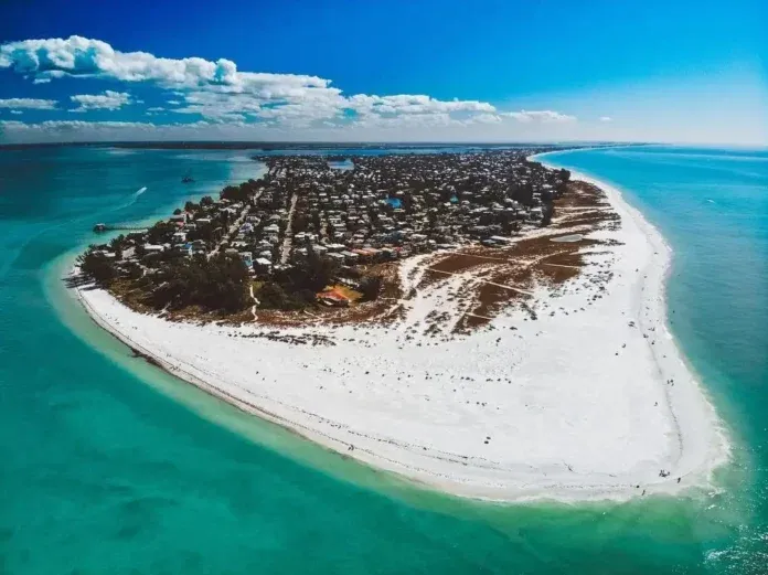 History of holmes beach bean point beach from water
